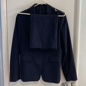 Uniqlo Navy Pinstripe Skirt Suit Set